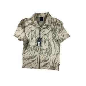 STEEL‎ & JELLY Mens Abstract Print Short Sleeve Button Up Shirt Size M